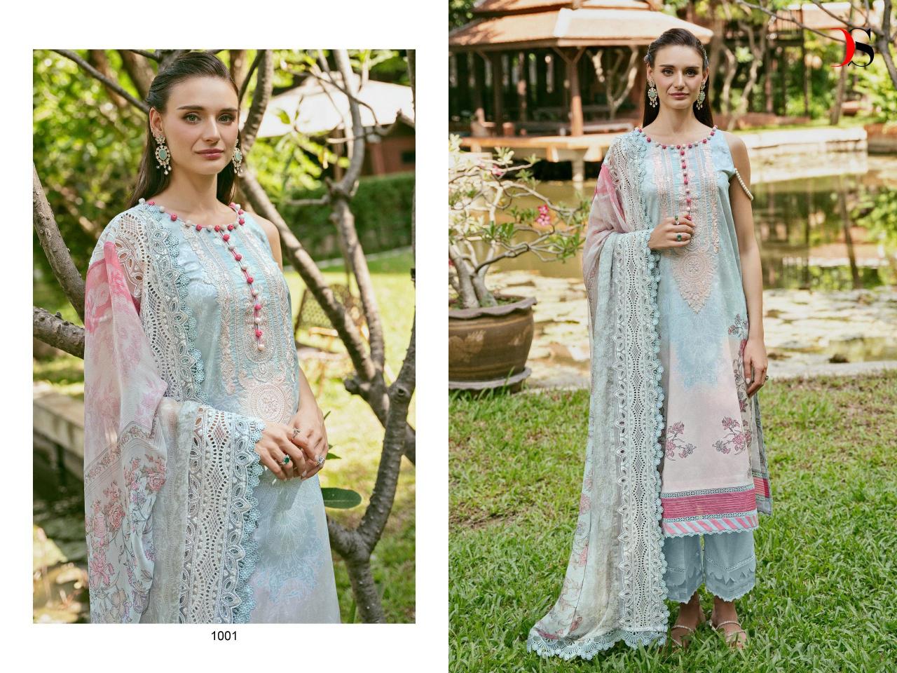 Deepsy Jade Needle Wonder 24 Vol 2 Chiffon Dupatta Pakistani Suits Wholesale Catalog