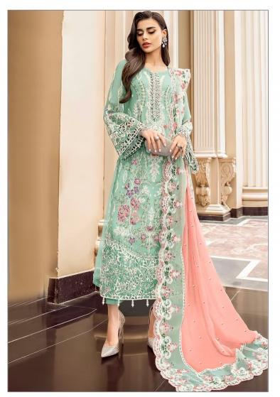 Dinsaa 277 A To D Embroidered Pakistani Suits Wholesale Catalog