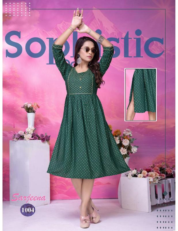 GOLDEN SARJEENA Kurti Wholesale catalog