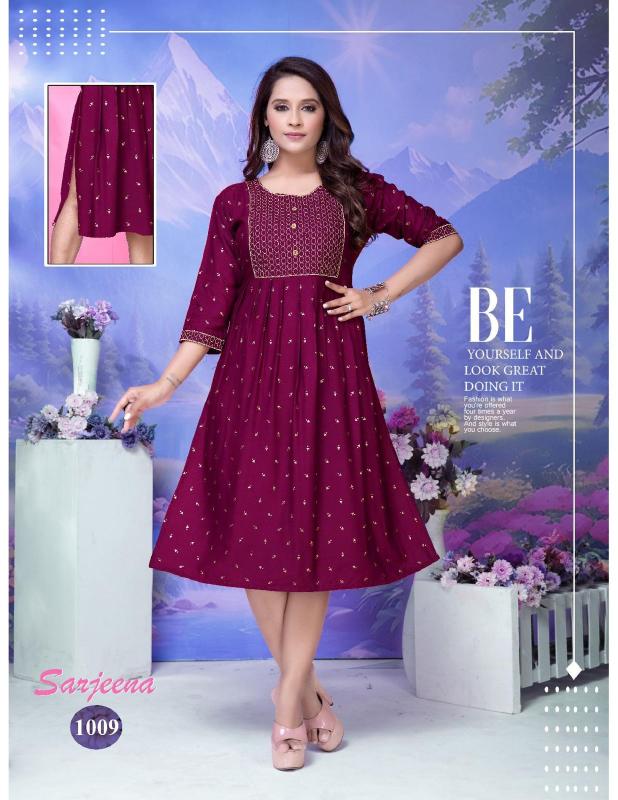 GOLDEN SARJEENA Kurti Wholesale catalog