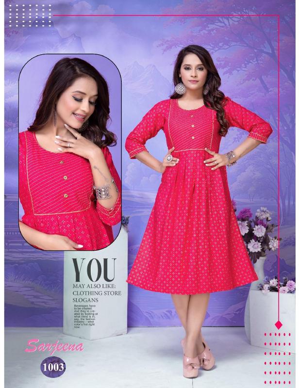 GOLDEN SARJEENA Kurti Wholesale catalog