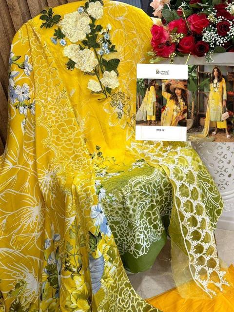Hazzel 021 Cotton Dupatta Salwar Kameez Wholesale catalog