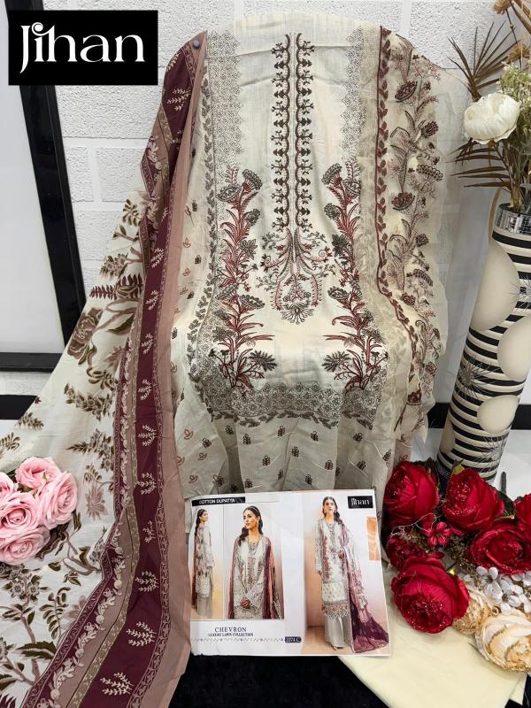 Jihan 3374 Cotton Dupatta Pakistani Suit Wholesale catalog