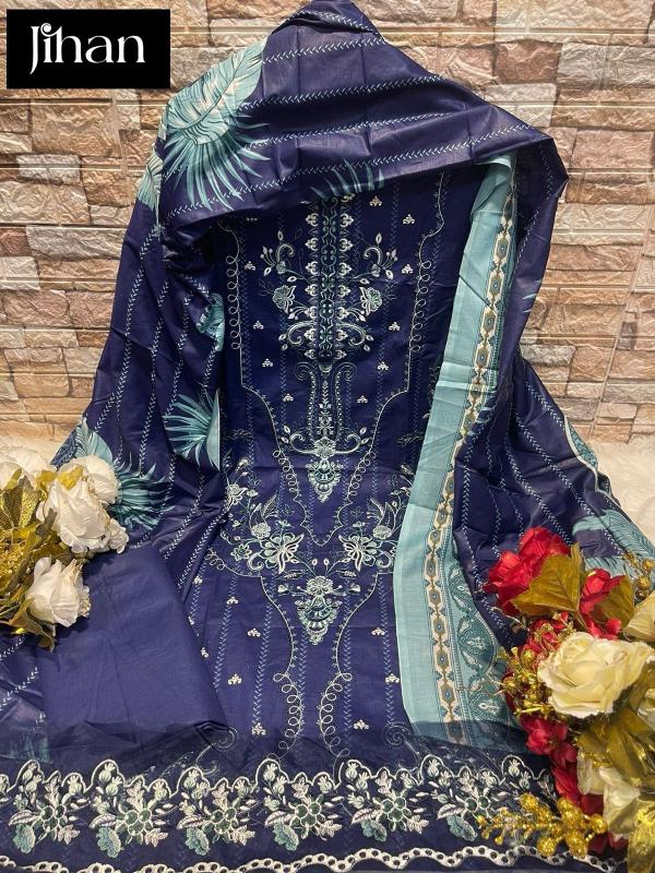 Jihan 3403 Cotton Dupatta Pakistani Suit Wholesale catalog