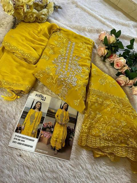 Johra Tex 133 Georgette Embroidered Salwar Kameez Wholesale catalog