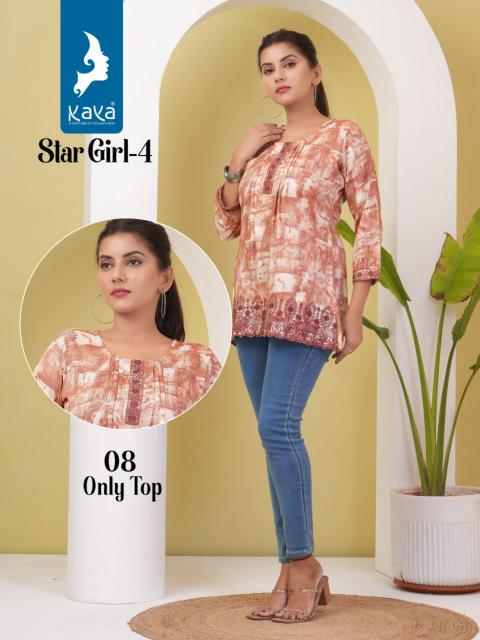 KAYA STAR GIRL VOL 4 Kurti Top Wholesale Catalog