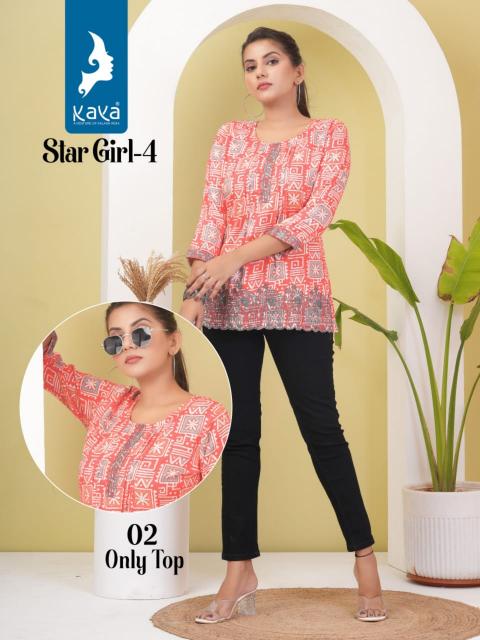 KAYA STAR GIRL VOL 4 Kurti Top Wholesale Catalog