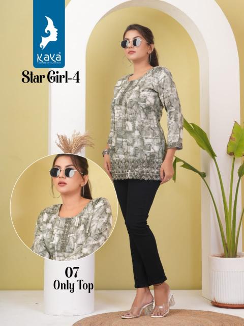 KAYA STAR GIRL VOL 4 Kurti Top Wholesale Catalog