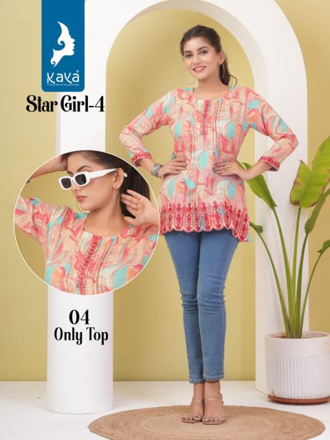 KAYA STAR GIRL VOL 4 Kurti Top Wholesale Catalog