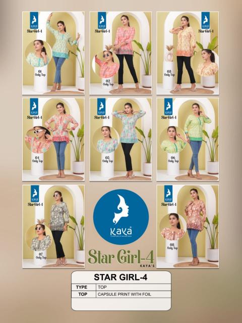 KAYA STAR GIRL VOL 4 Kurti Top Wholesale Catalog