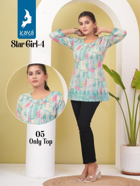 KAYA STAR GIRL VOL 4 Kurti Top Wholesale Catalog