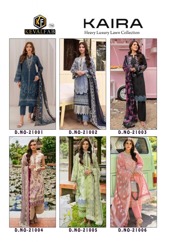 Keval Kaira Vol 21 Heavy Lawn Cotton Dress Material Wholesale Catalog