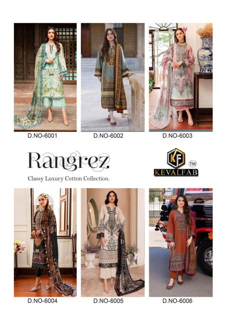 Keval Rangrez Vol 6 Karachi Cotton Dress Material Wholesale Catalog