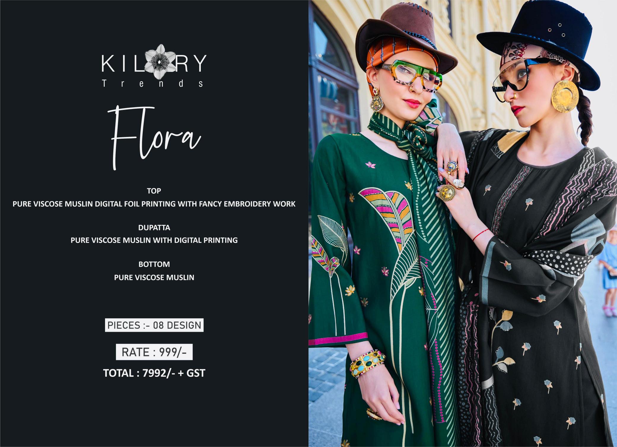 Kilory Flora Digital Printed Salwar Kameez Wholesale Catalog