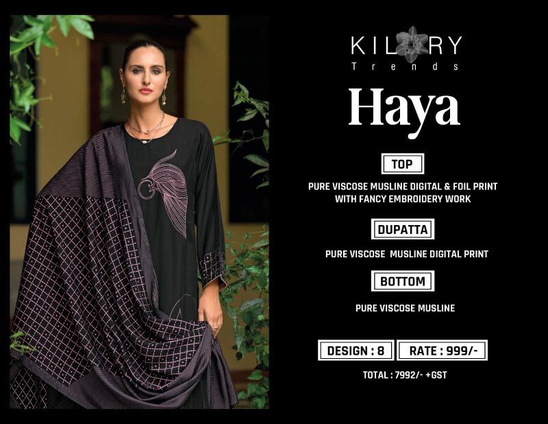 KILORY Haya Salwar Kameez Wholesale Catalog