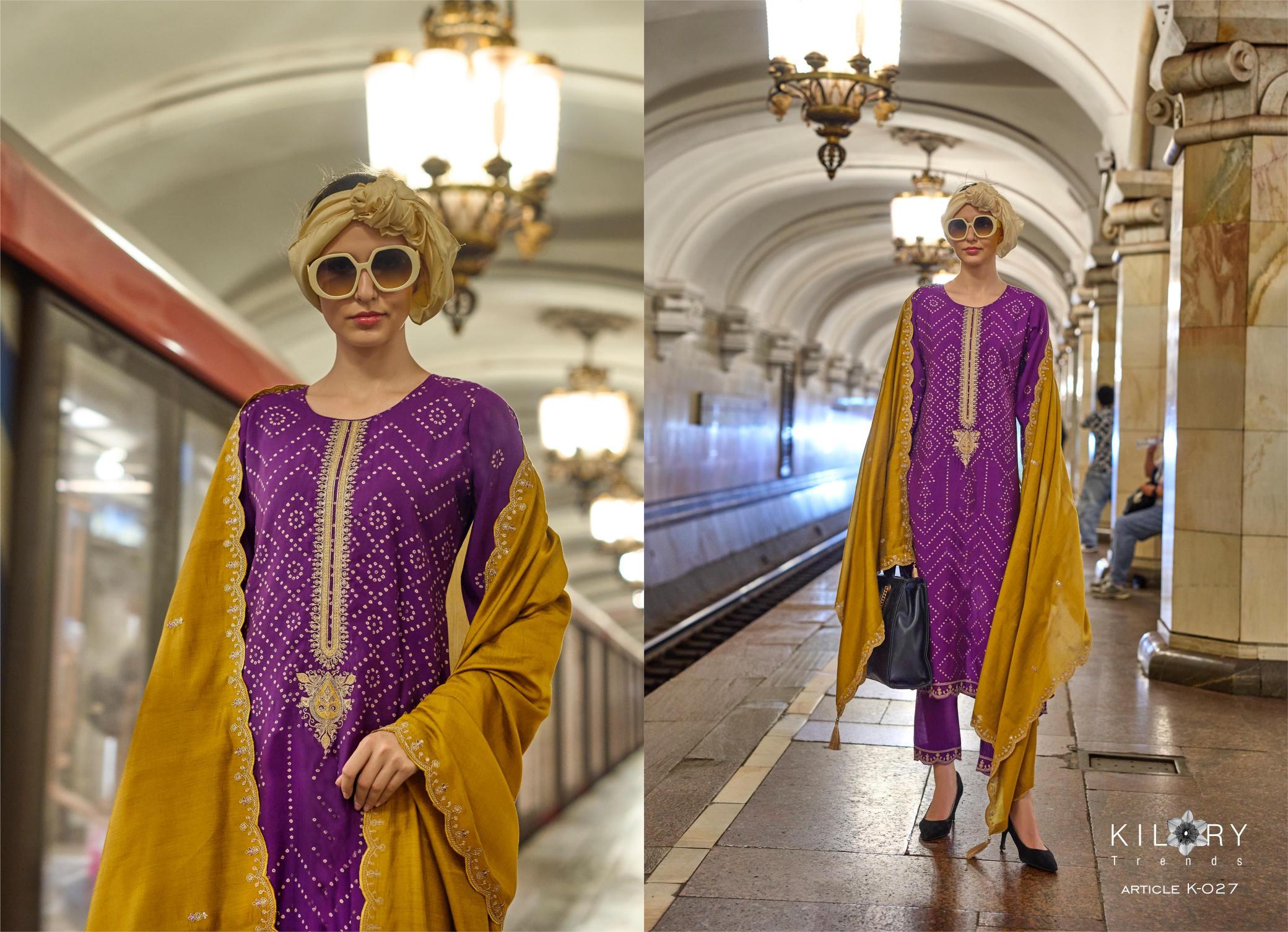 KILORY Silk Of Bandhej VOL 3 Salwar Kameez Wholesale Catalog