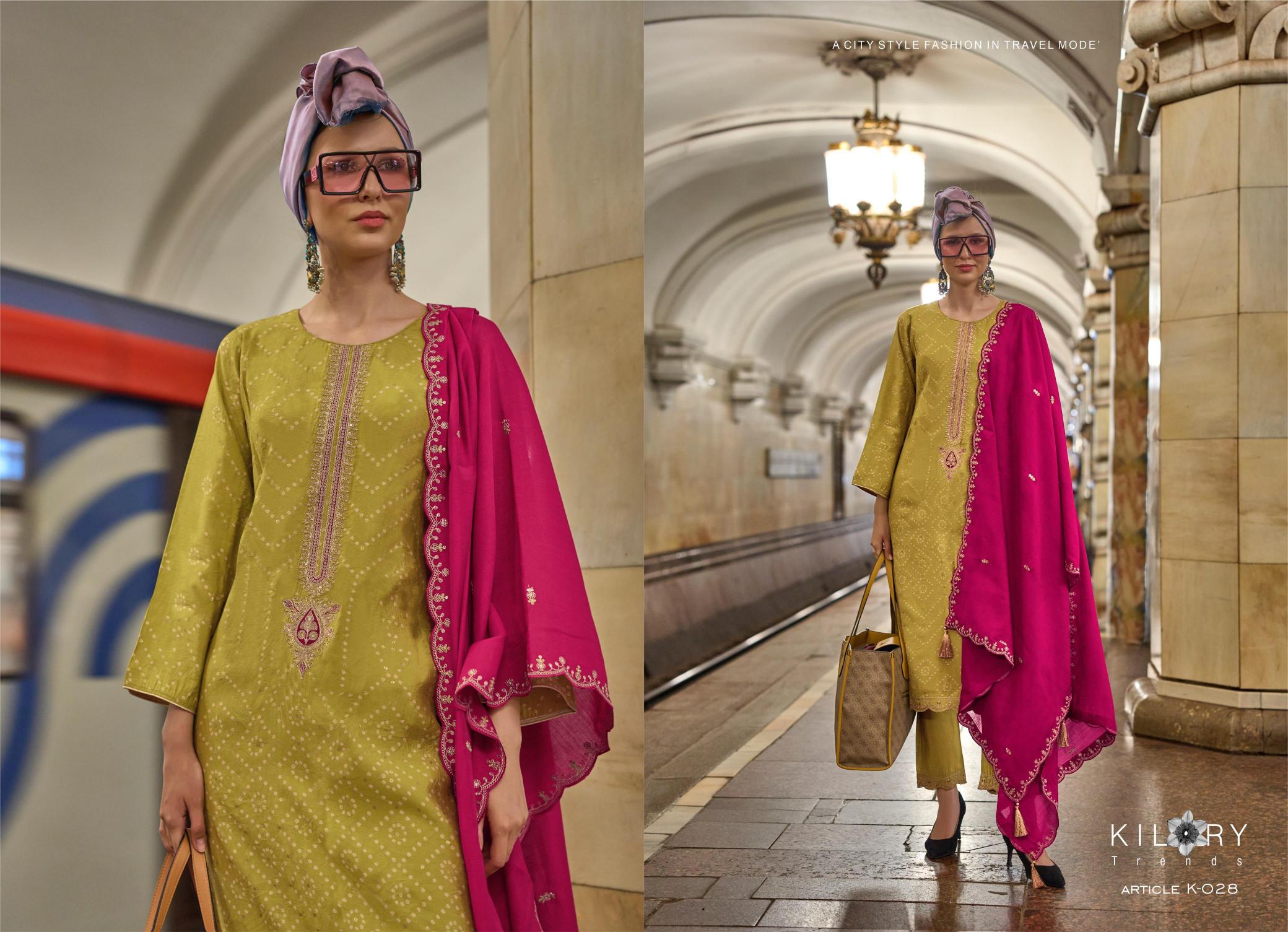 KILORY Silk Of Bandhej VOL 3 Salwar Kameez Wholesale Catalog
