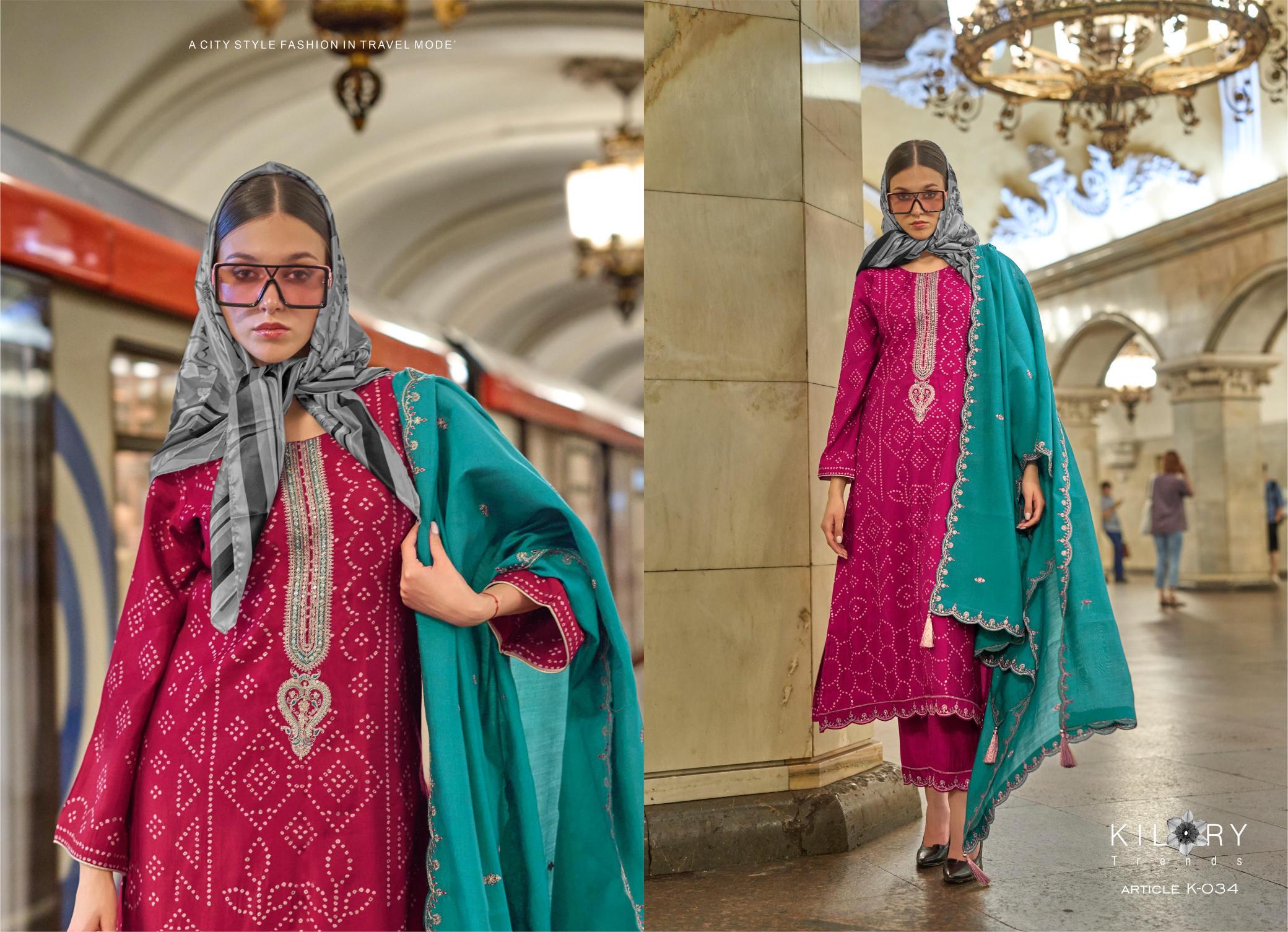 KILORY Silk Of Bandhej VOL 3 Salwar Kameez Wholesale Catalog