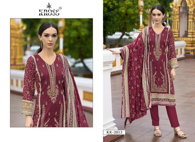 Kross 2012 A And B Cotton Dupatta Dress Material Wholesale catalog