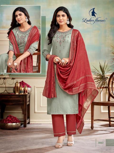 Ladies Flavour Blue Stone Embroidery Kurti Wholesale Catalog