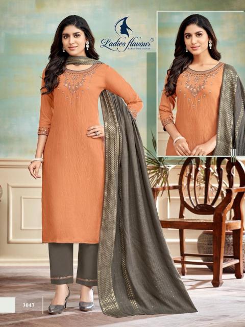 Ladies Flavour Blue Stone Embroidery Kurti Wholesale Catalog