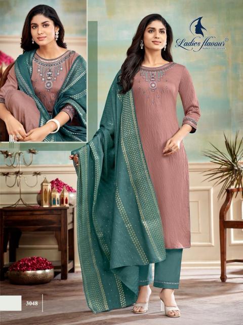 Ladies Flavour Blue Stone Embroidery Kurti Wholesale Catalog