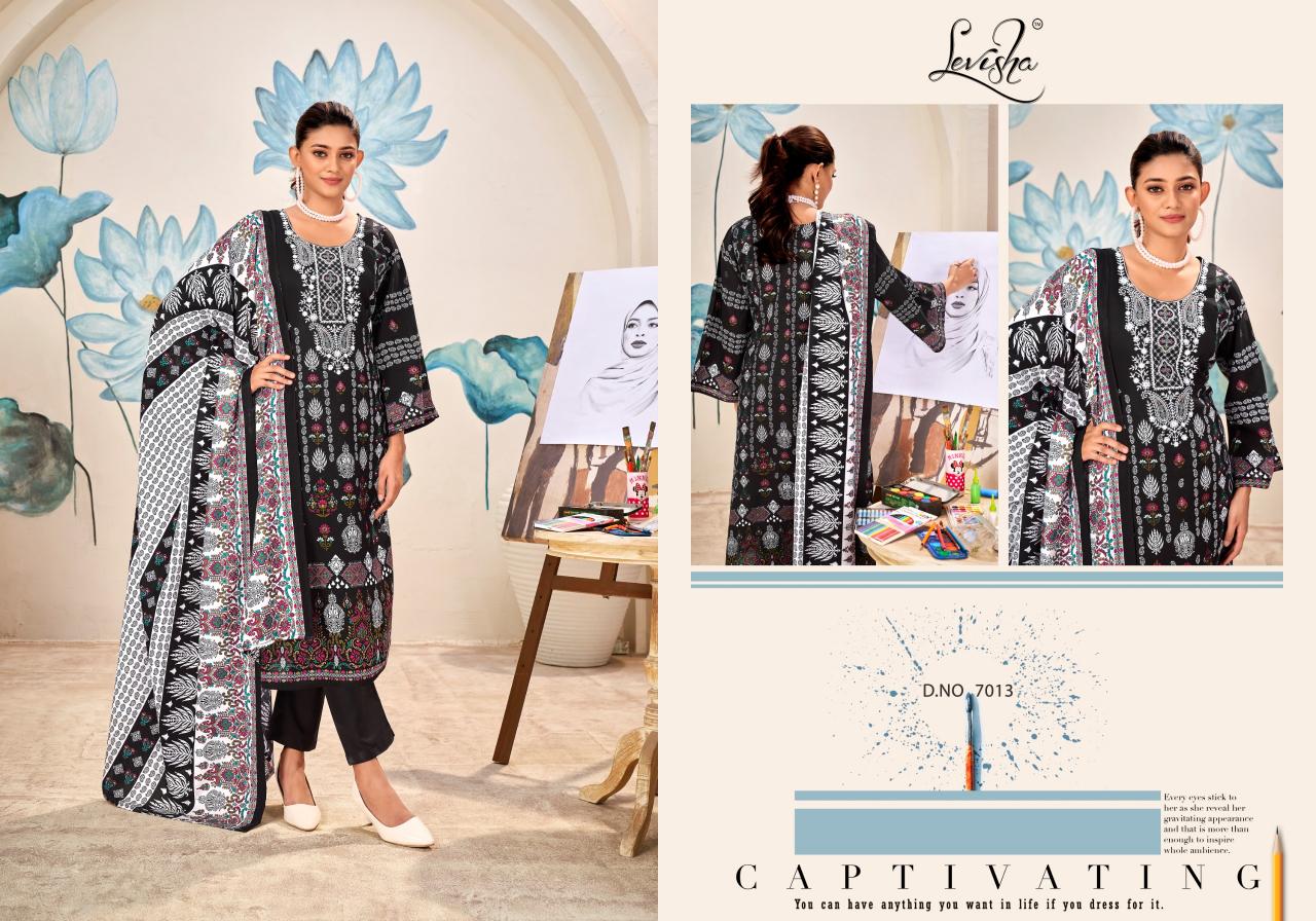 Levisha Naira Nx Vol 7 Cotton Duptta Dress Material Wholesale catalog