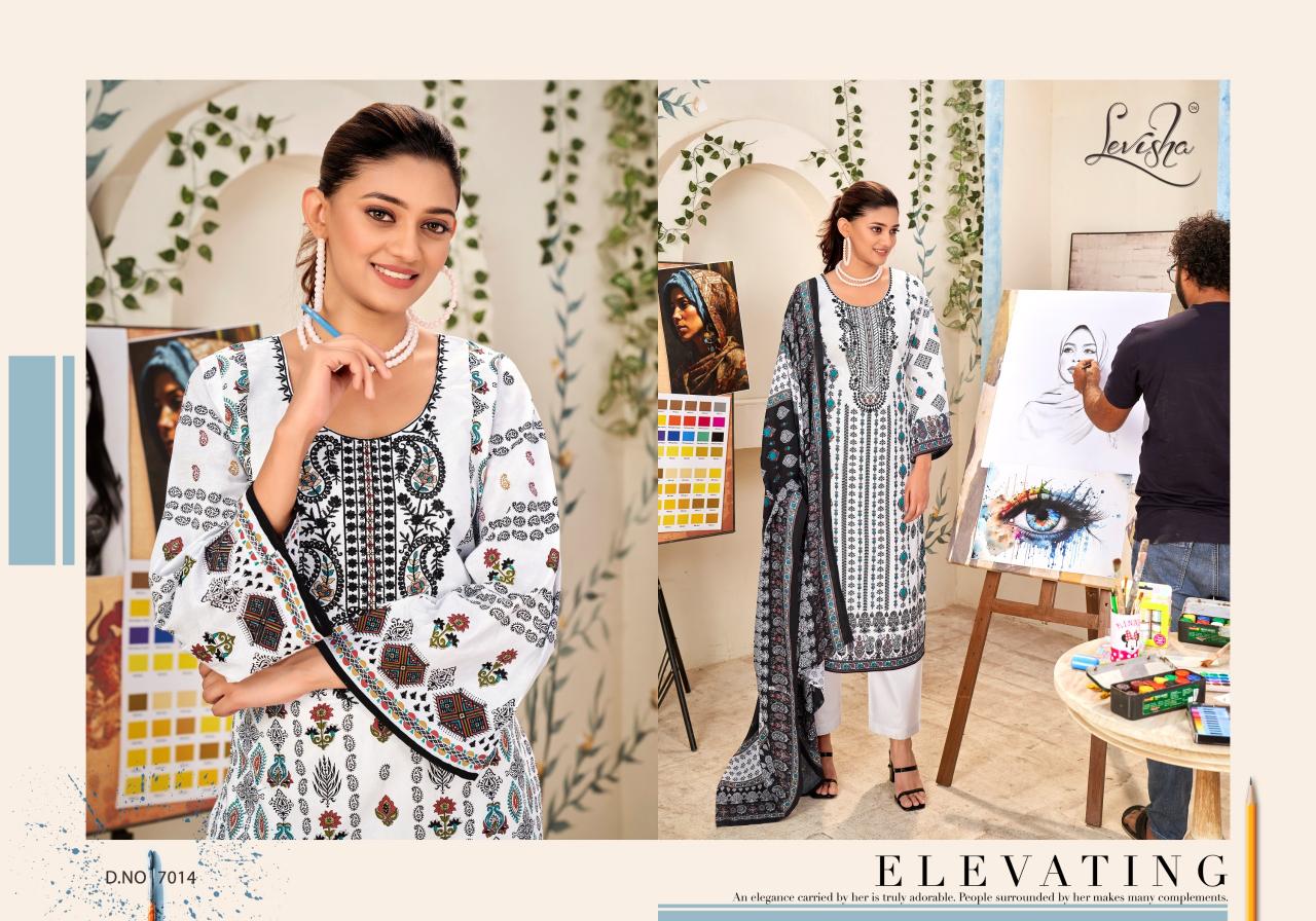 Levisha Naira Nx Vol 7 Cotton Duptta Dress Material Wholesale catalog