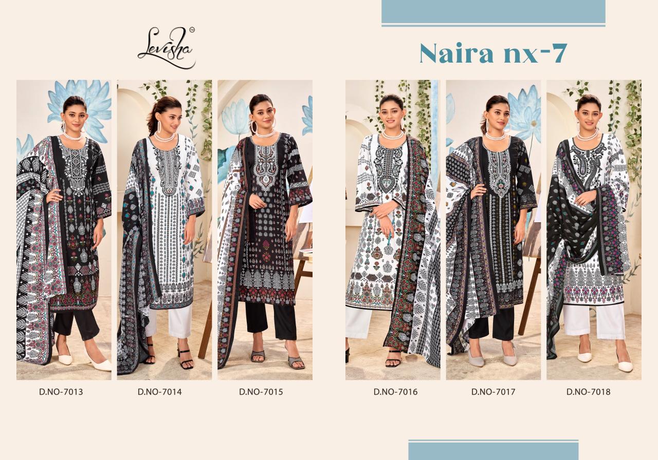 Levisha Naira Nx Vol 7 Cotton Duptta Dress Material Wholesale catalog