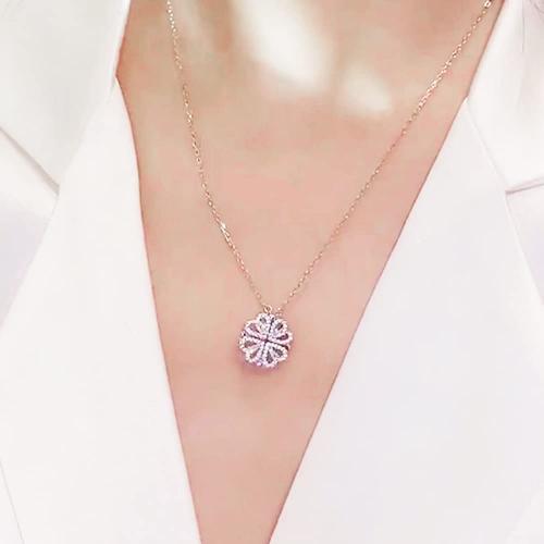 Magnet Heart Rose Gold Necklace