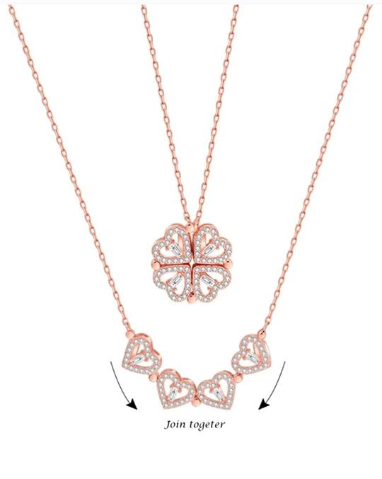 Magnet Heart Rose Gold Necklace