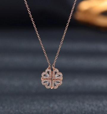 Magnet Heart Rose Gold Necklace