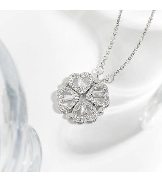 Magnet Heart Silver Necklace