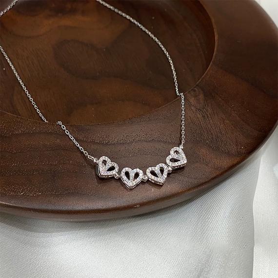 Magnet Heart Silver Necklace