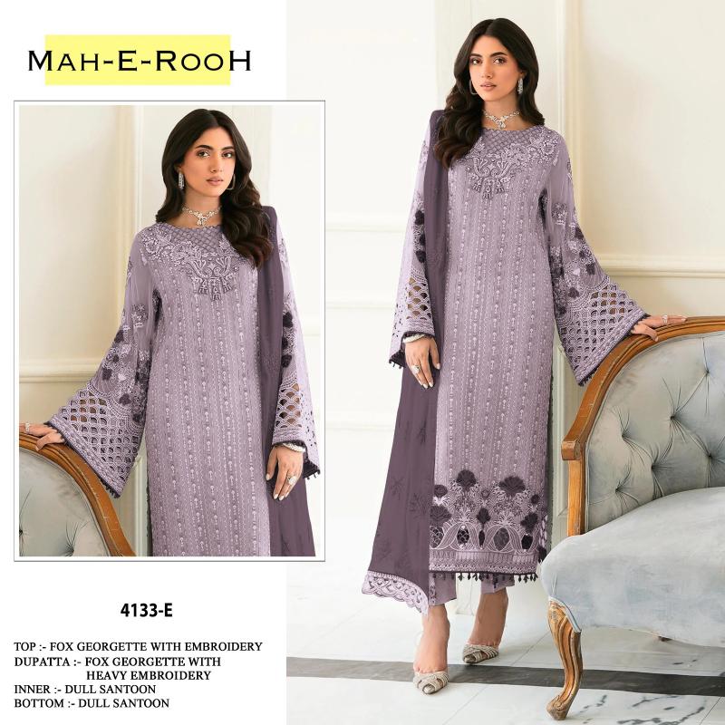 Mah E Rooh 4133 A To E Georgette Salwar Kameez Wholesale catalog