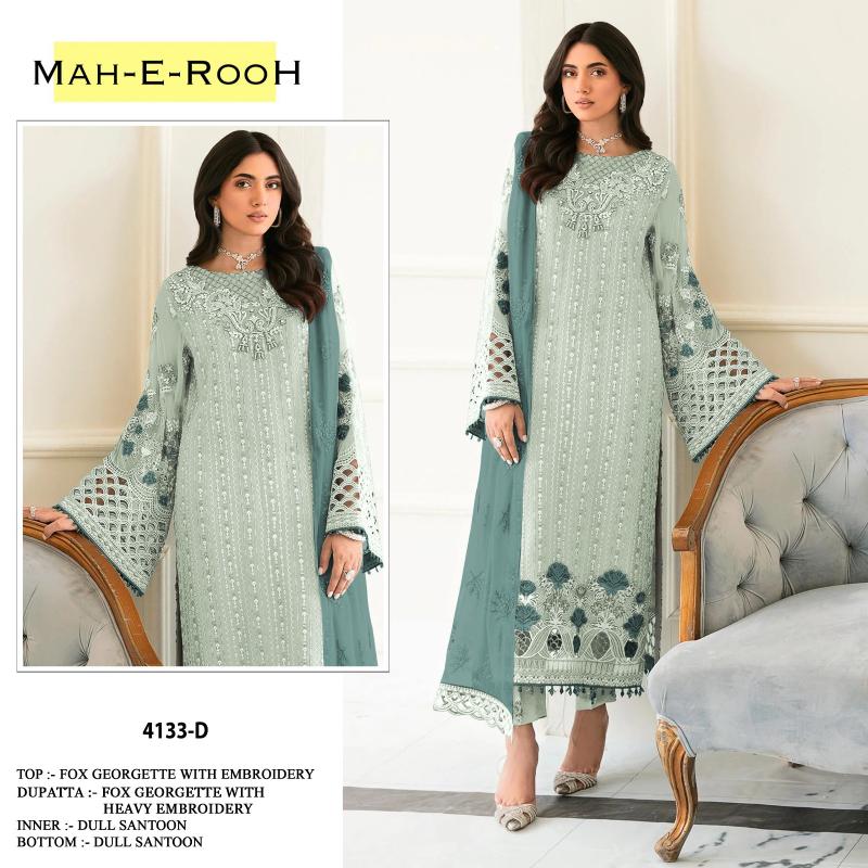 Mah E Rooh 4133 A To E Georgette Salwar Kameez Wholesale catalog
