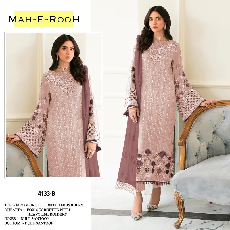 Mah E Rooh 4133 A To E Georgette Salwar Kameez Wholesale catalog