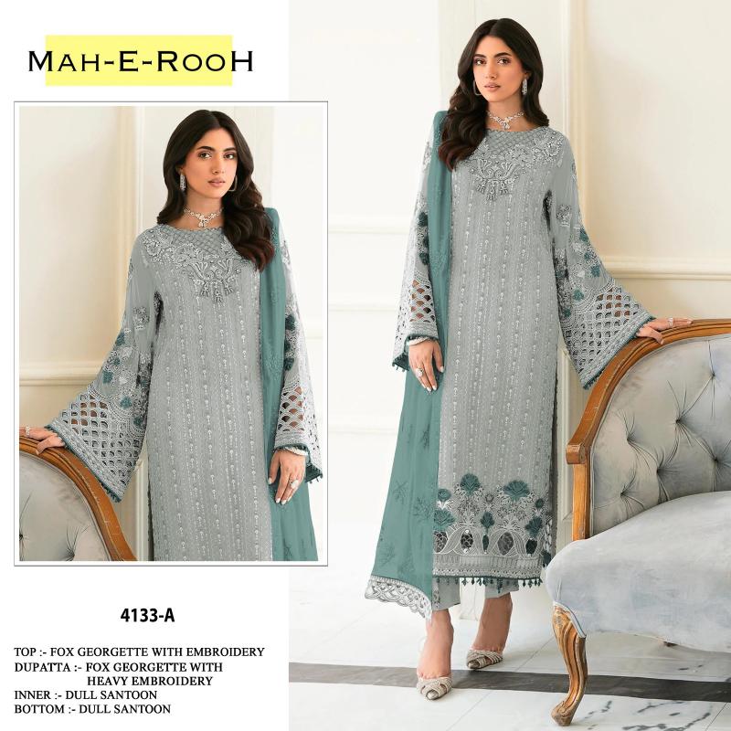 Mah E Rooh 4133 A To E Georgette Salwar Kameez Wholesale catalog