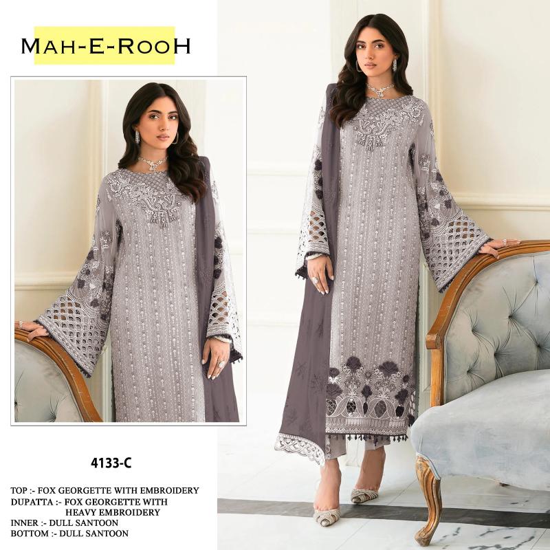 Mah E Rooh 4133 A To E Georgette Salwar Kameez Wholesale catalog