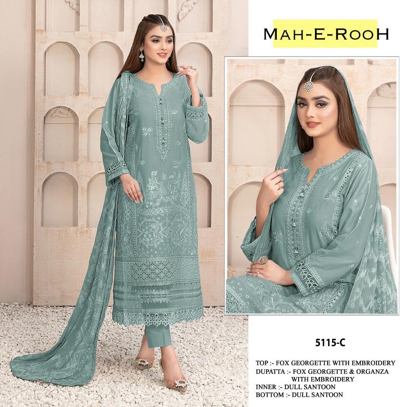 Mah E Rooh 5115 A To L Georgette Salwar Kameez Wholesale catalog