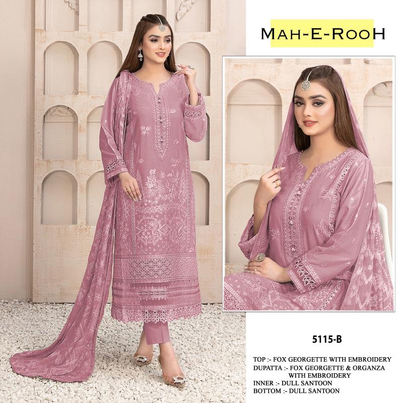 Mah E Rooh 5115 A To L Georgette Salwar Kameez Wholesale catalog