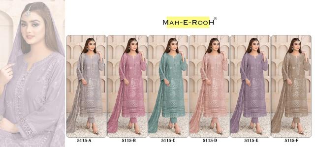 Mah E Rooh 5115 A To L Georgette Salwar Kameez Wholesale catalog
