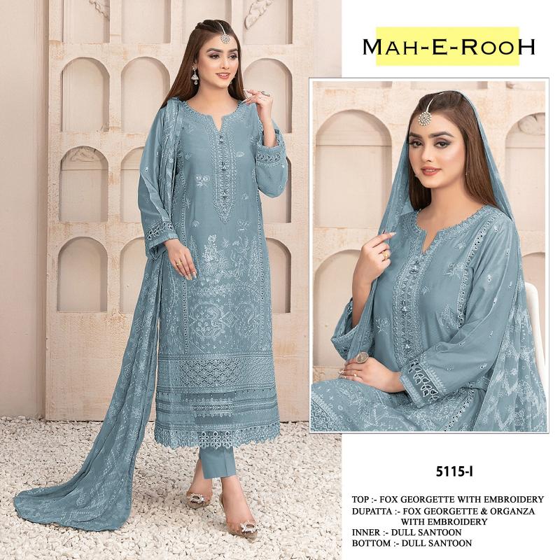 Mah E Rooh 5115 A To L Georgette Salwar Kameez Wholesale catalog