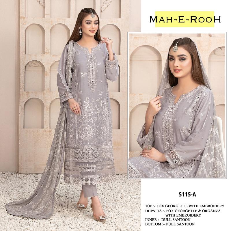 Mah E Rooh 5115 A To L Georgette Salwar Kameez Wholesale catalog