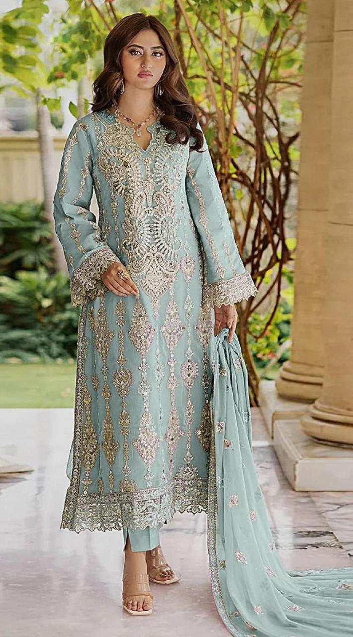Mahnur Vol 50 Georgette Pakistani Suits Wholesale Catalog