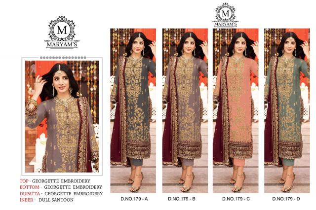 Maryams 179 Georgette Salwar Kameez Wholesale Catalog