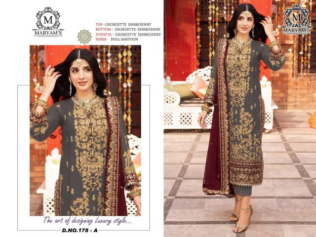 Maryams 179 Georgette Salwar Kameez Wholesale Catalog