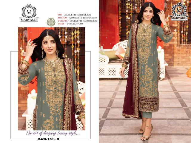 Maryams 179 Georgette Salwar Kameez Wholesale Catalog