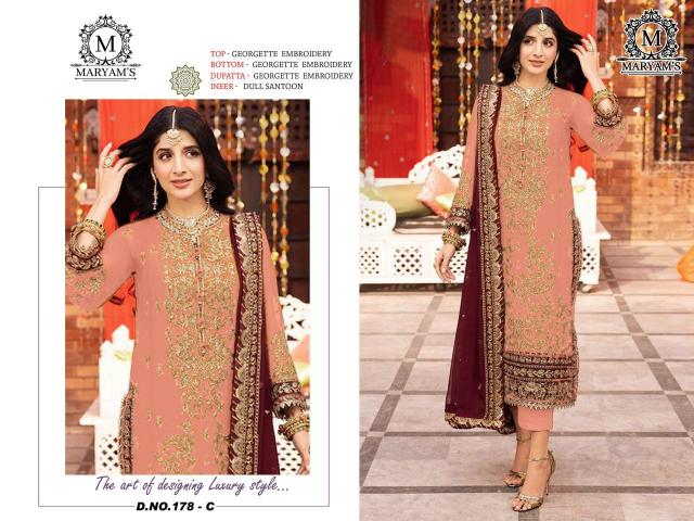 Maryams 179 Georgette Salwar Kameez Wholesale Catalog