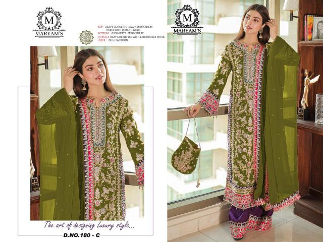 Maryams 180 Georgette Salwar Kameez Wholesale Catalog